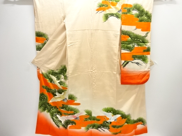 アンティーク　松鶴模様振袖